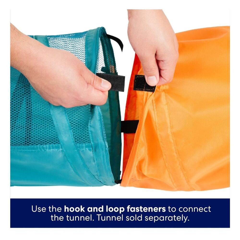 Colorful peek-a-boo foldable tri-tunnel cat toy - Picture 3 of 4